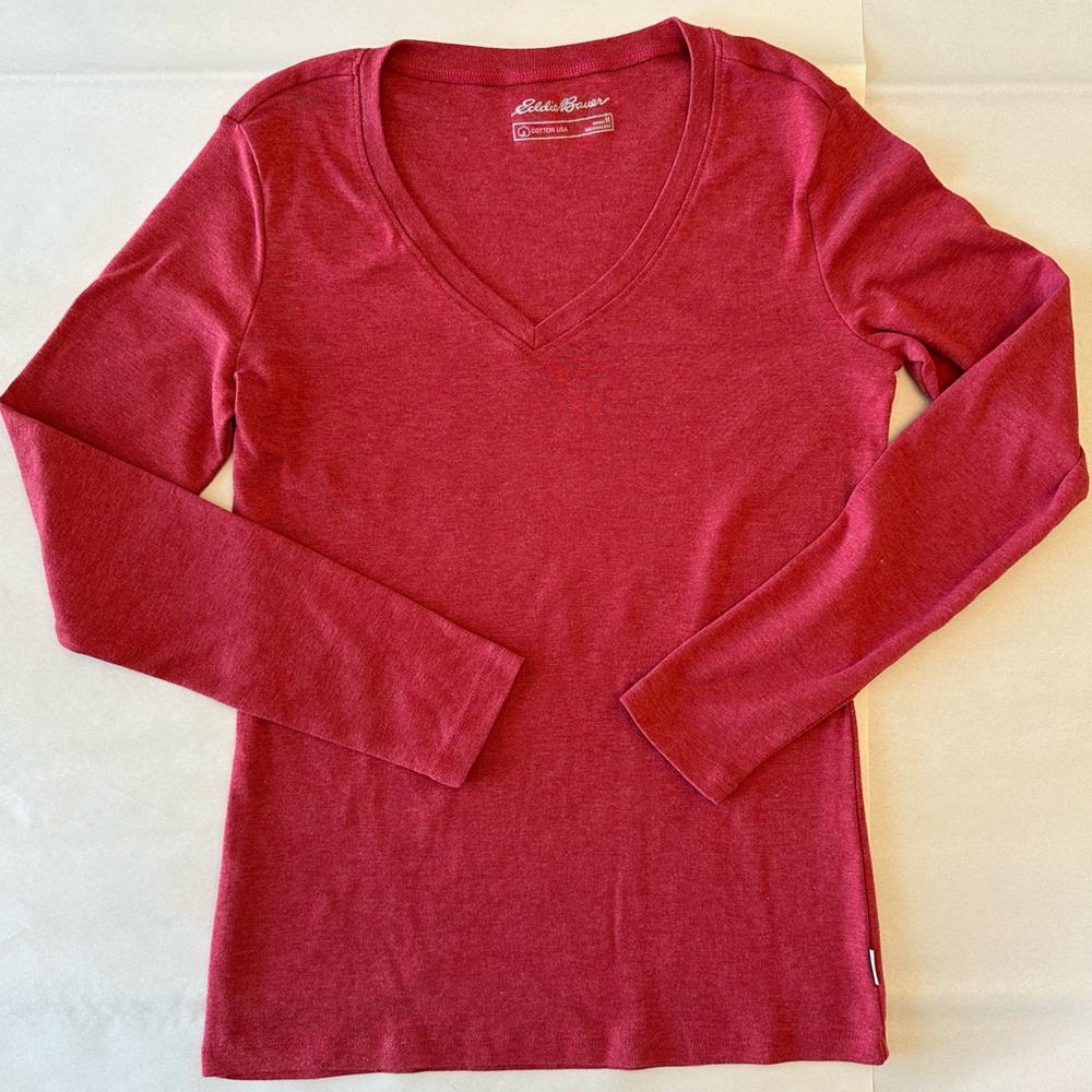 Eddie Bauer Long Sleeve V-Neck Tee